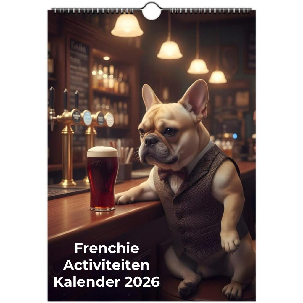 Franse buldog Kalender 2026 - Dagelijkse activiteiten