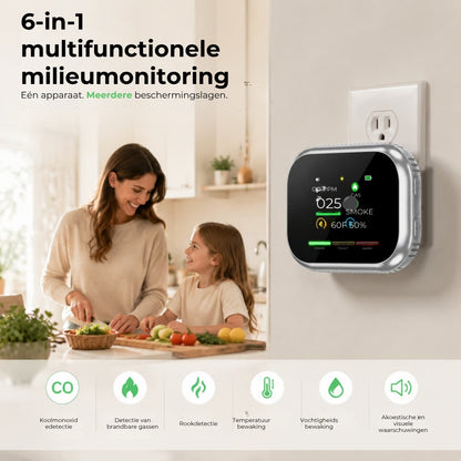 6-in-1 Slimme Veiligheidsdetector - Tot 12 Detecteerbare Stoffen