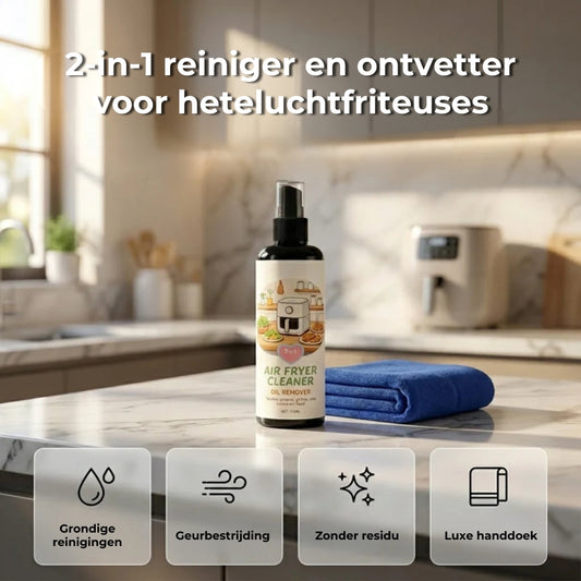 2-in-1 Reinigings- en Ontvettingsspray voor Airfryers