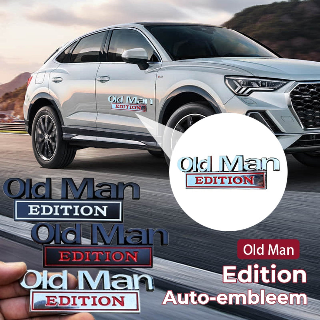 Metalen Autobadge 'Old Man'