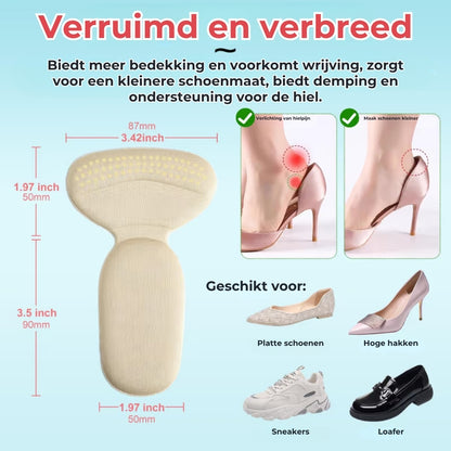 Hielbeschermende Anti-Slip Inlegzolen - 2 Stuks