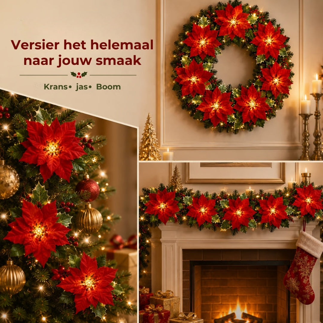 LED Kerst Bloemenslinger