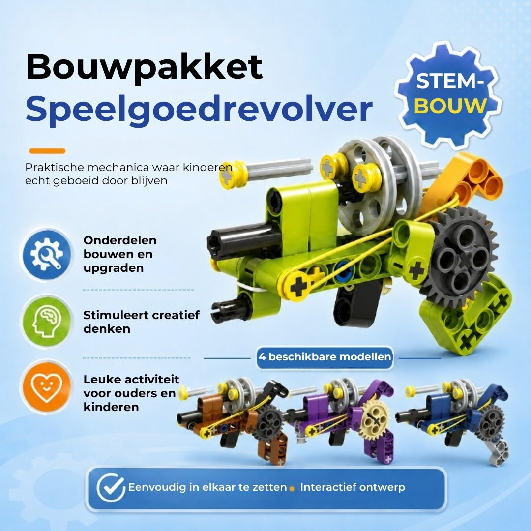 Mechanische Speelgoedrevolver - STEM-Bouwpakket