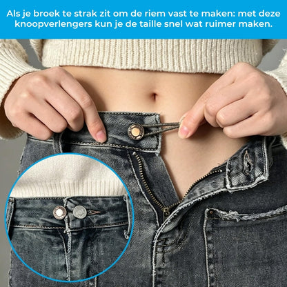 Metalen Broek Knoopverlengers - 10 Stuks