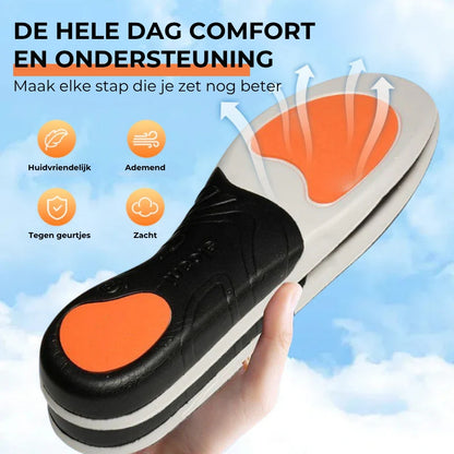 Sportinlegzolen met schokdemping en steun voor de voetboog
