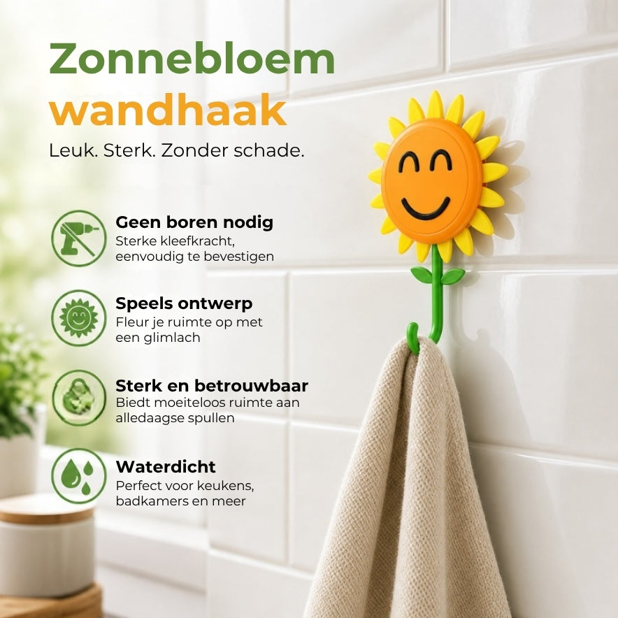 Vrolijke zonnebloem-plakhaak