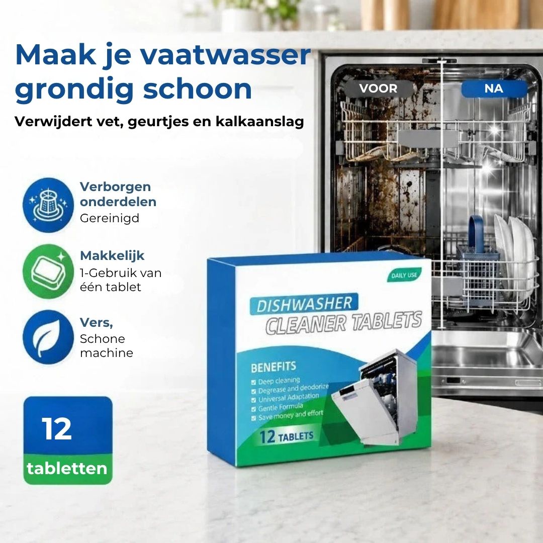 Vaatwas Reinigingstabletten - 12 Stuks