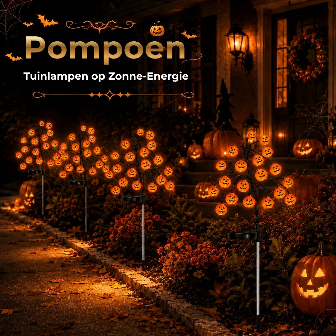 Pompoen Tuinlampen op Zonne-Energie