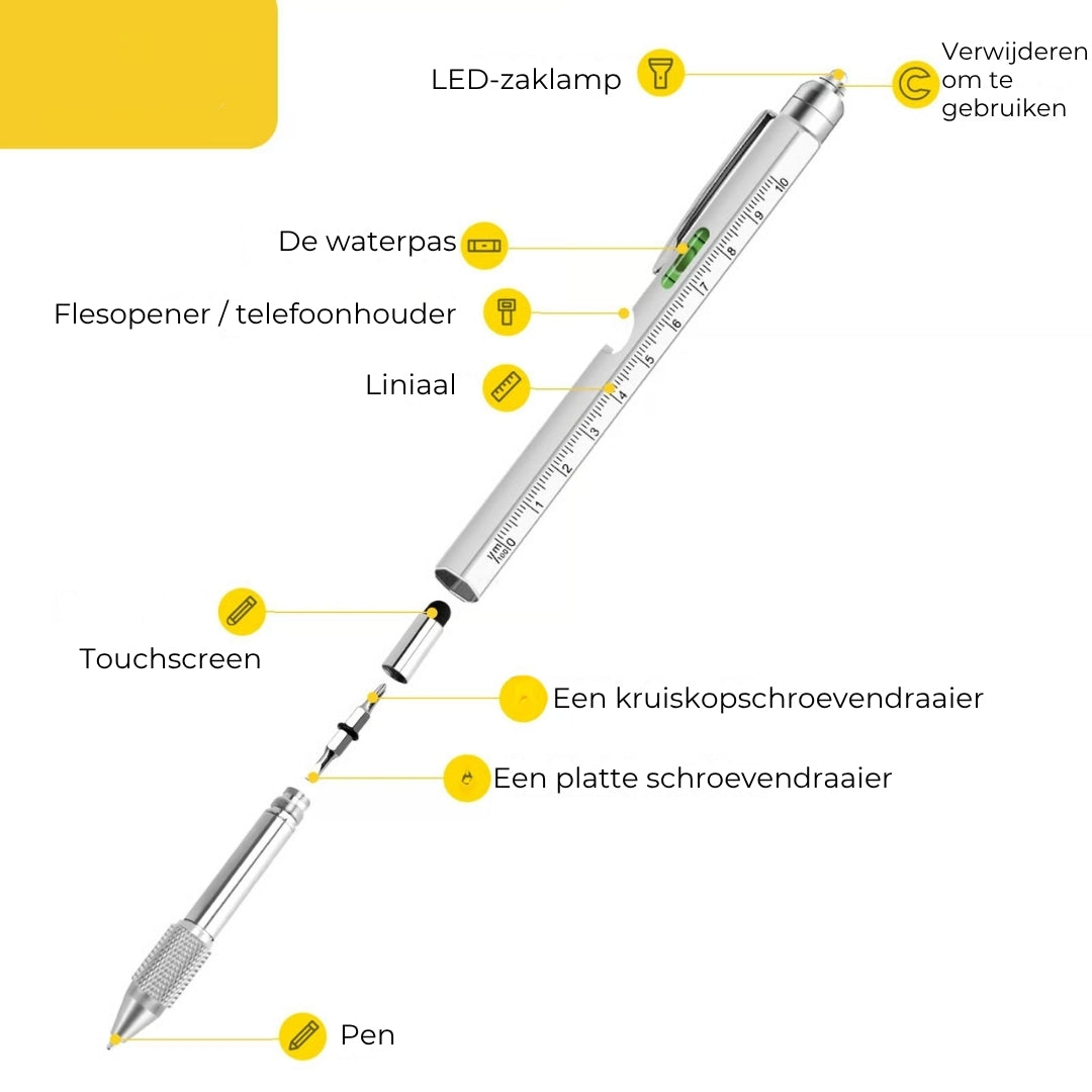 9-in-1 Multifunctionele Toolpen