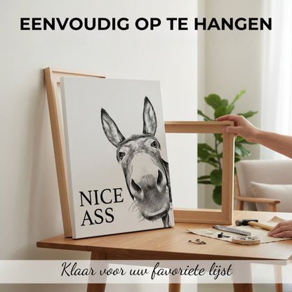 Grappig "Nice Ass" Ezelportret