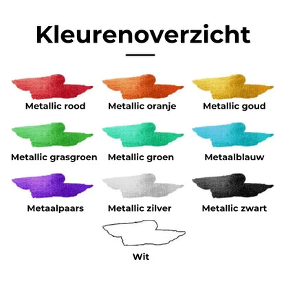 Tijdelijke Tattoo Pennenset - Incl. Sjablonen
