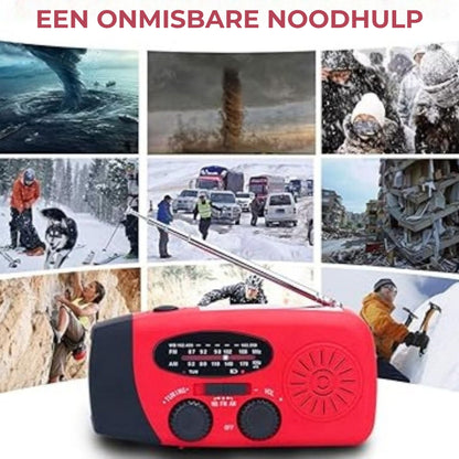Draagbare Noodradio en Zaklamp op Zonne-Energie