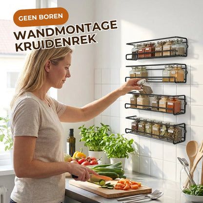 Specerijenrek - wandmontage zonder boren