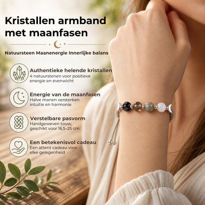 Maanfasen Crystal Armband
