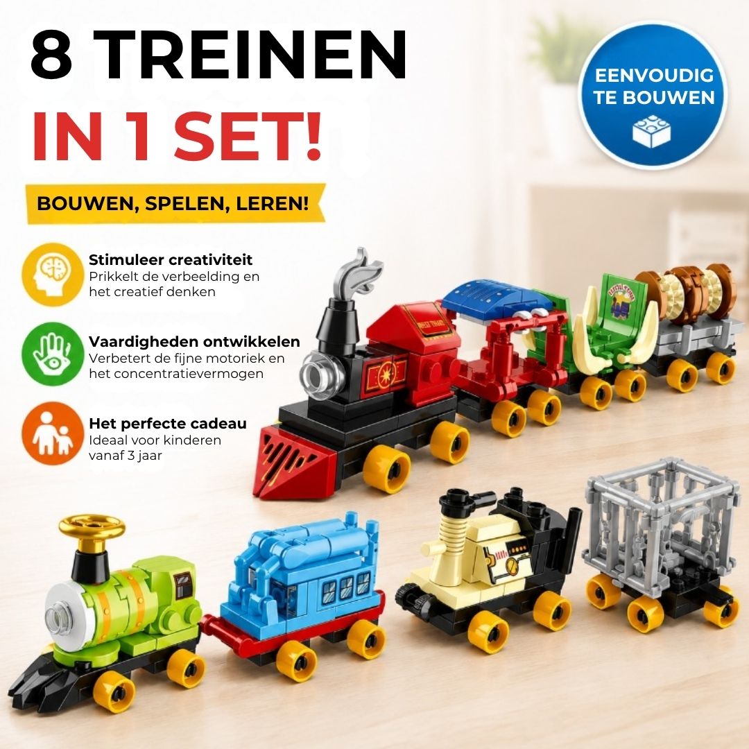 8-in-1 Trein Bouwset