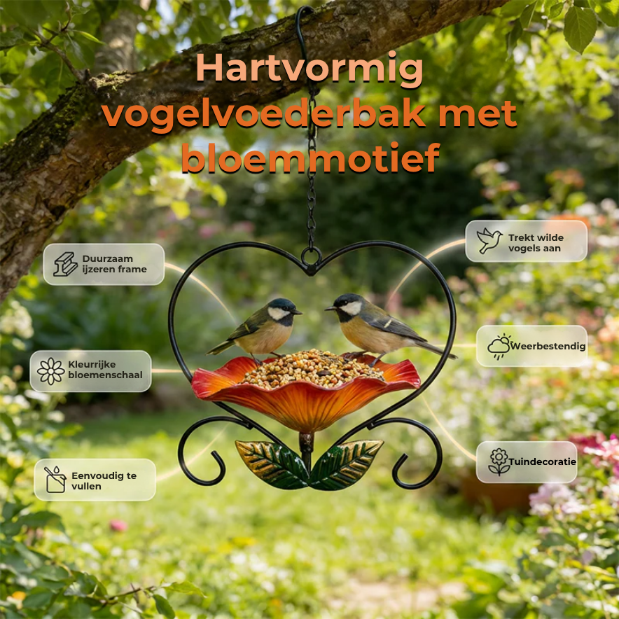 Hangend Vogelvoederbakje met Bloemmotief