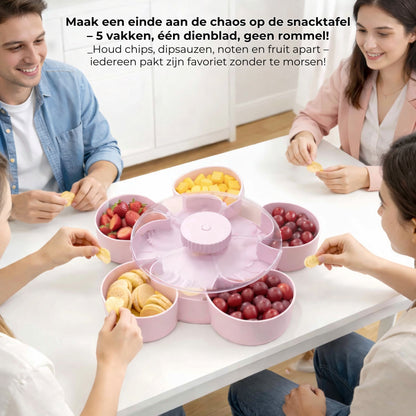 Draaibare Snackschaal met 5 Vakken