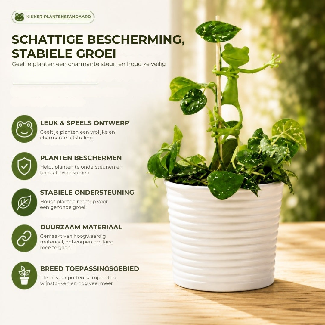 Leuke, Sierlijke Kikker Plantensteun (10st)