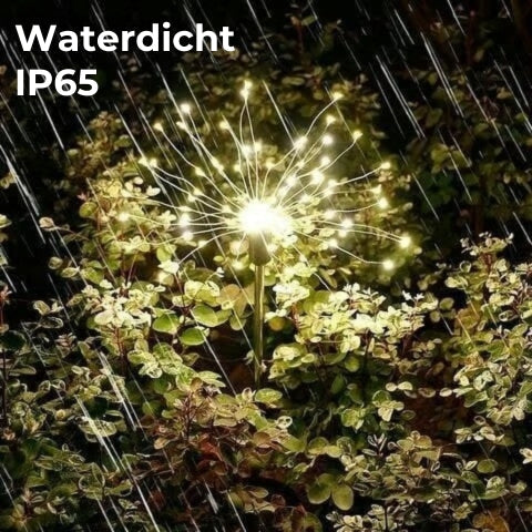 Zonne-energie Tuinvuurwerklamp