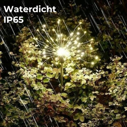 Zonne-energie Tuinvuurwerklamp