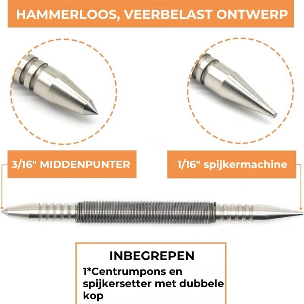 Automatische Centerpons en Mini Hamer - 2 Stuks