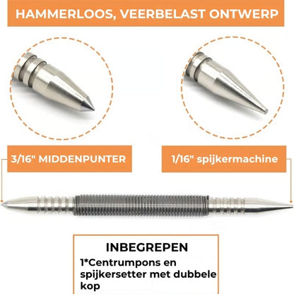 Automatische Centerpons en Mini Hamer - 2 Stuks