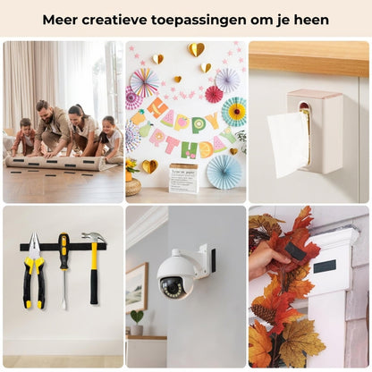 Dubbelzijdige Klittenbandstroken - Extra Sterk en Herbruikbaar - 40 Stuks (20 Paar)