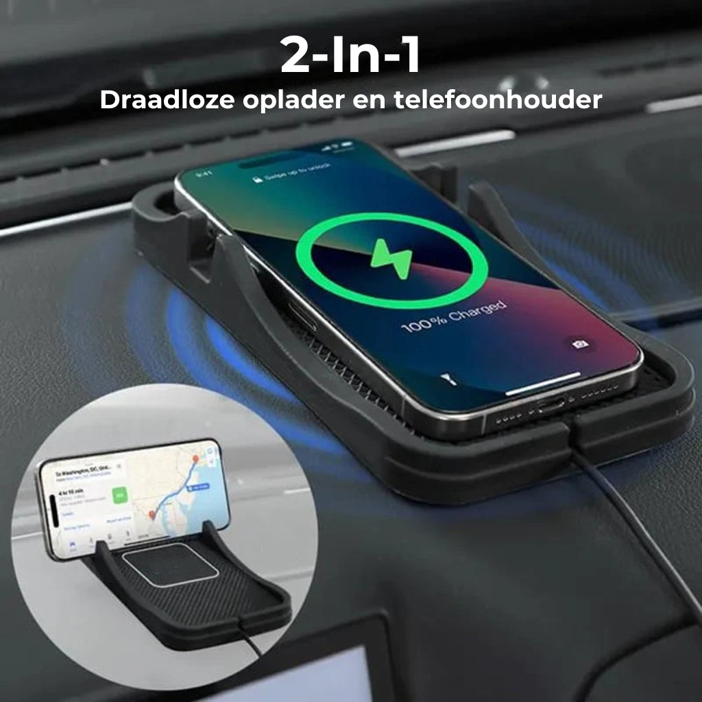 2-in-1 Draadloze Autolader