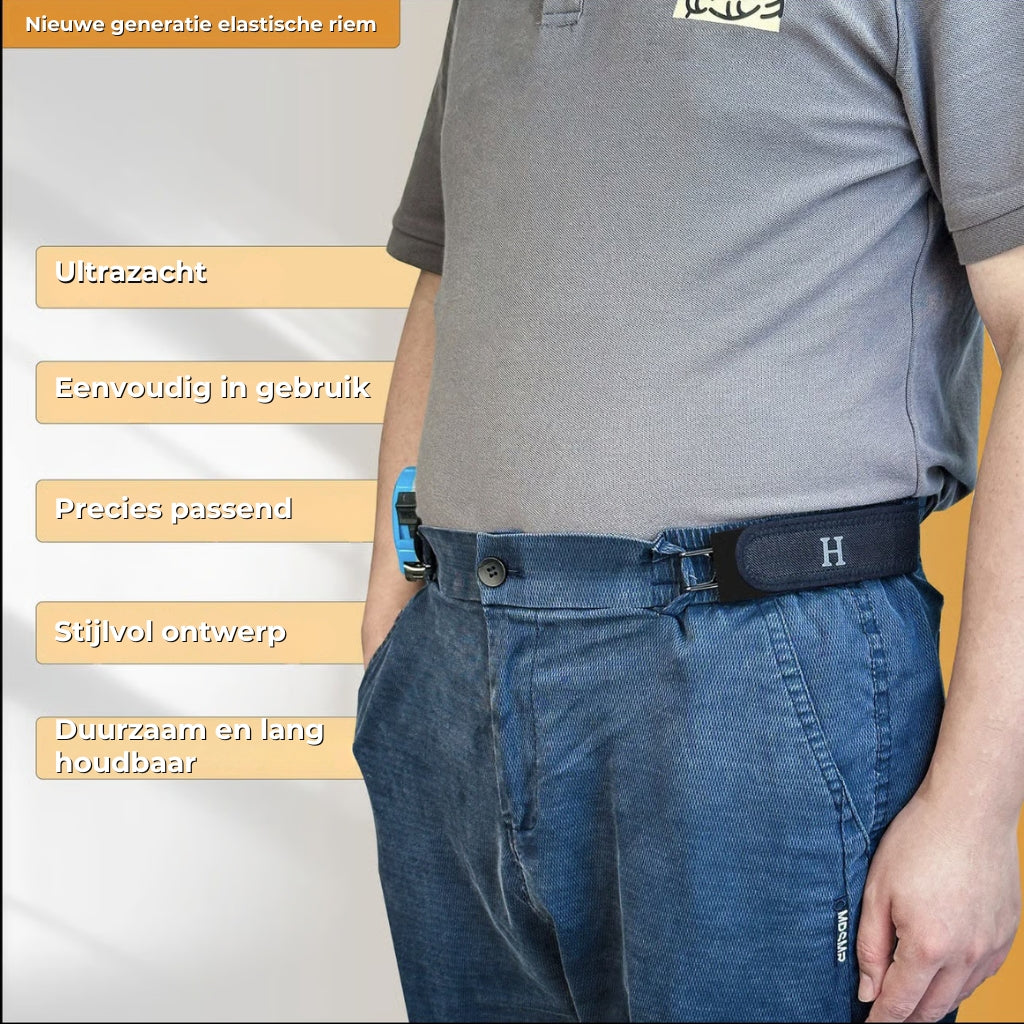Tactische metalen haak elastische riem (unisex) Onzichtbaar ontwerp zonder gesp