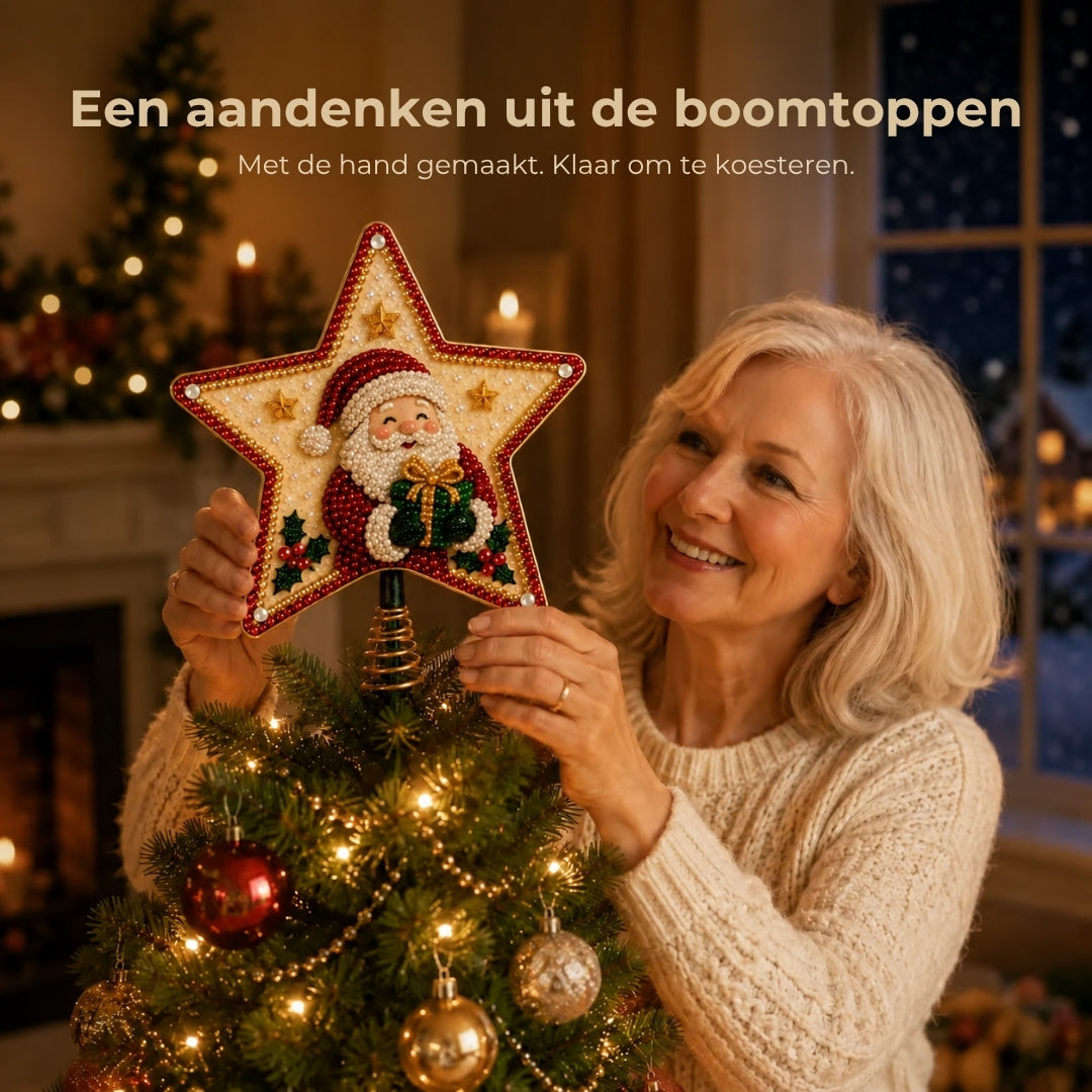 DIY Kerstboompiek Kit - Parel-en Diamantkunst