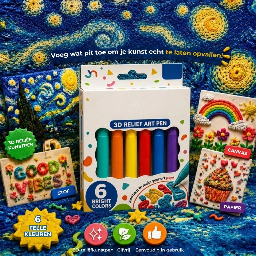 3D Reliëf Kunstpen met Microschuimstructuur