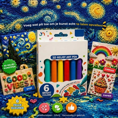 3D Reliëf Kunstpen met Microschuimstructuur
