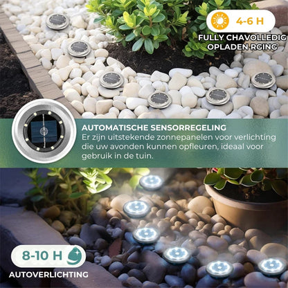 Waterdichte Grondlampen op Zonne-Energie