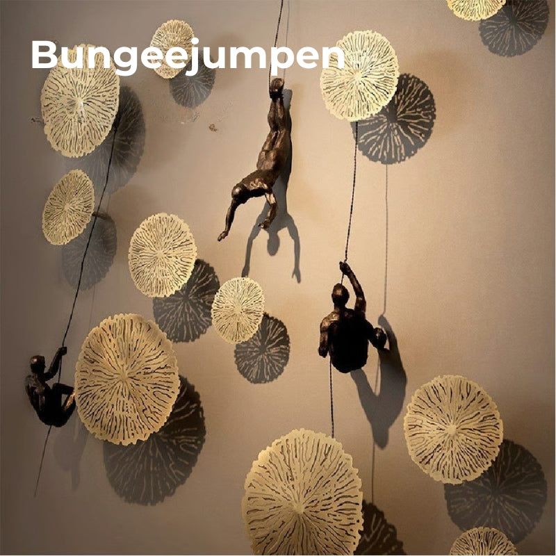 Klimmer sculptuur wanddecoratie