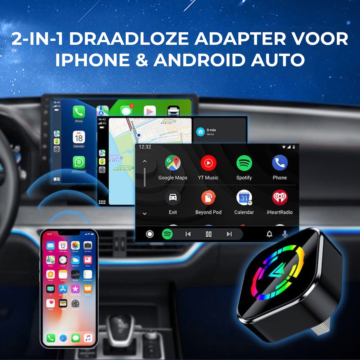 Draadloze Carplay Adapter V5