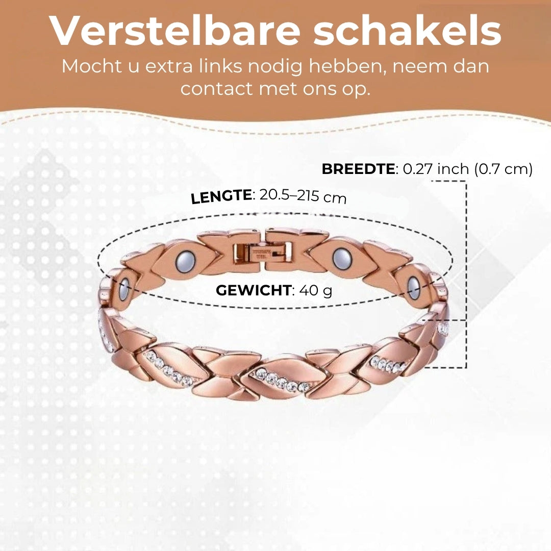 Magnetische koperen armband