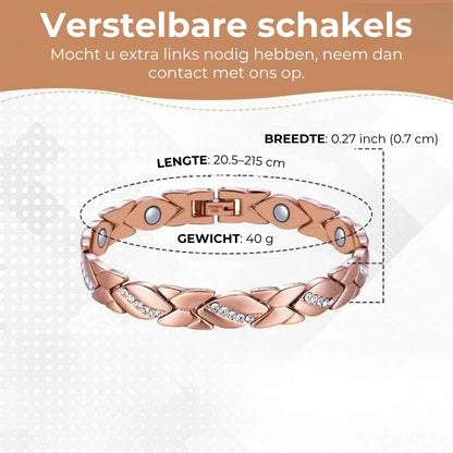 Magnetische koperen armband