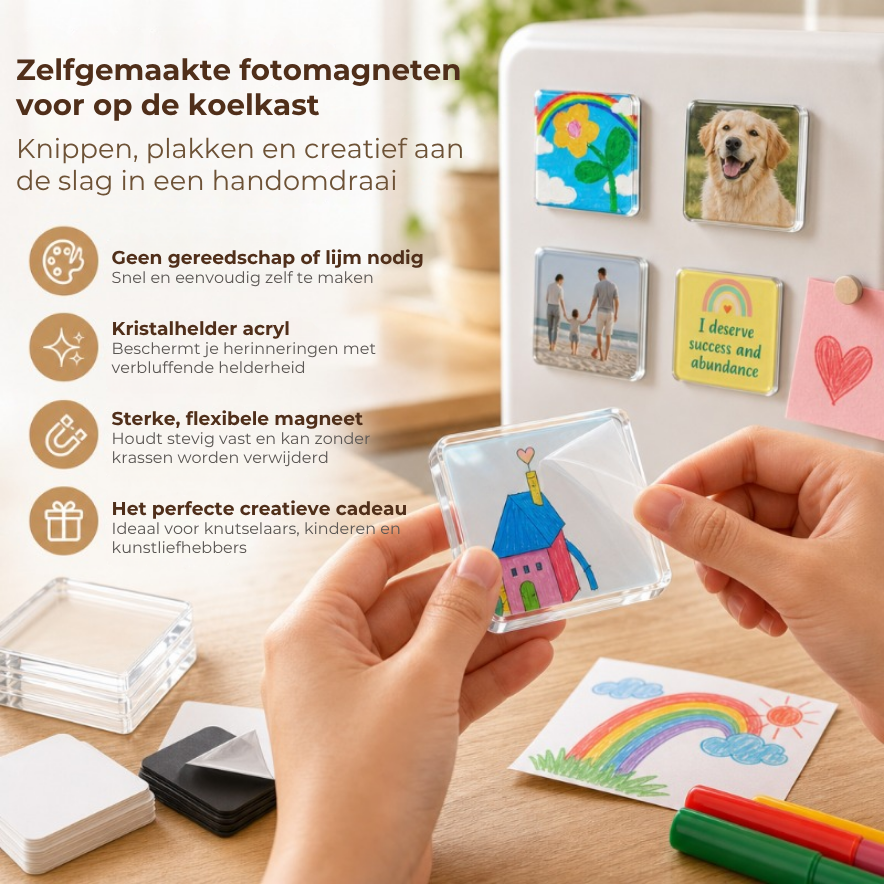 Eenvoudige doe-het-zelf fotomagneten (10st)