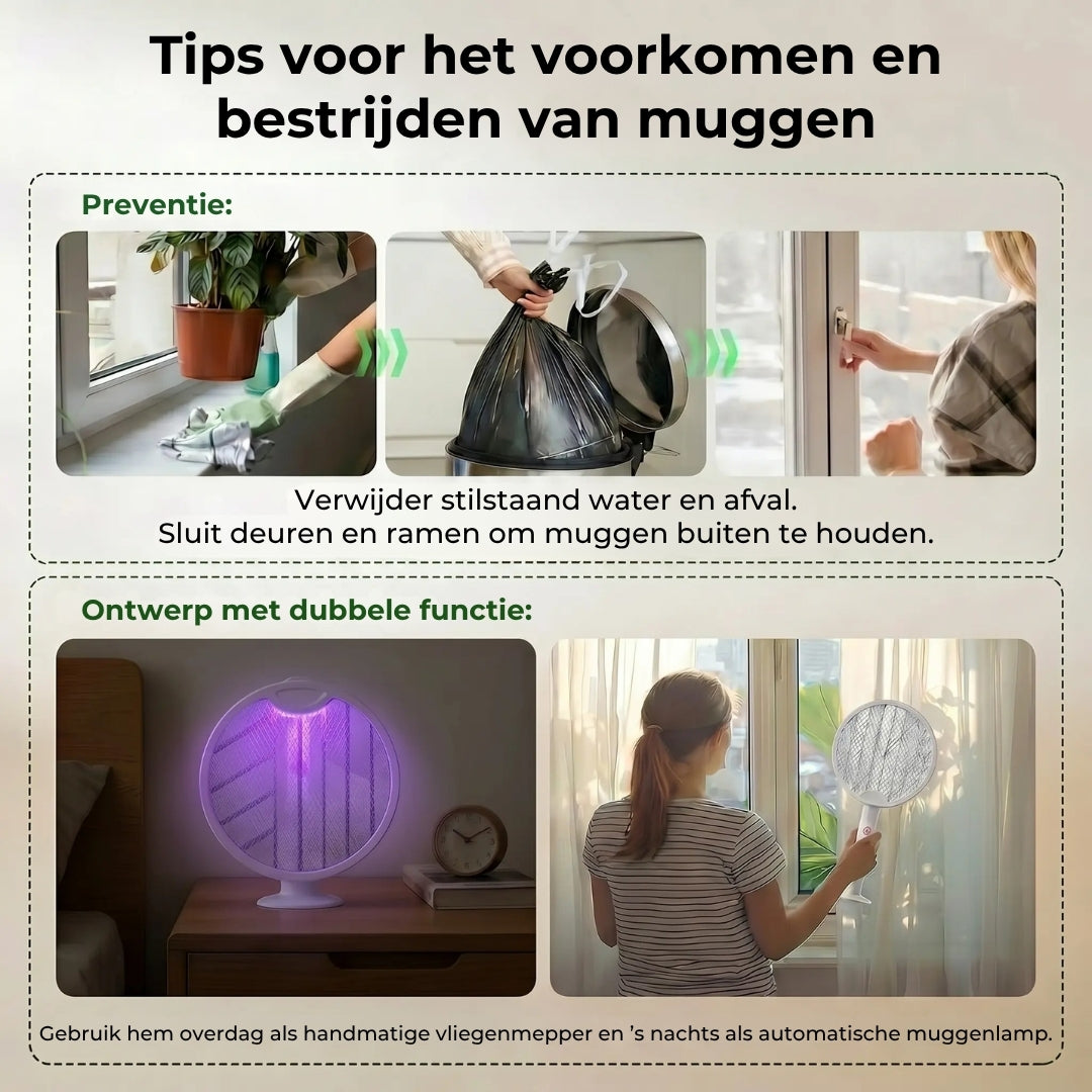 Opvouwbare Elektrische Vliegenmepper