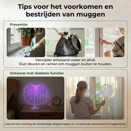 Opvouwbare Elektrische Vliegenmepper