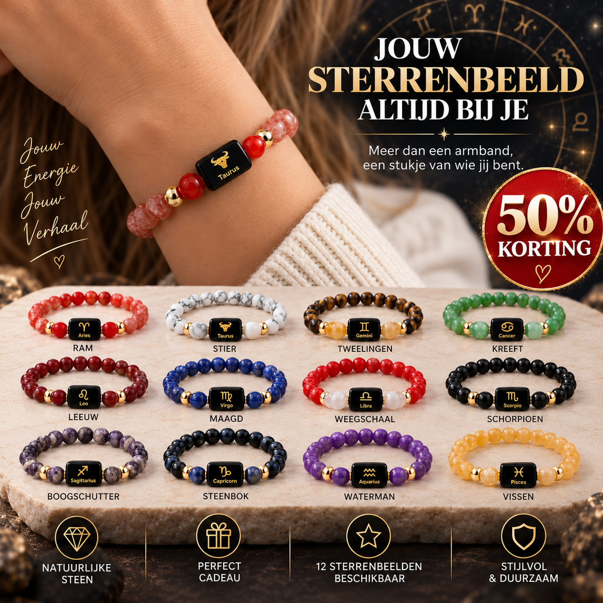 Betekenisvolle Sterrenbeeld Armband