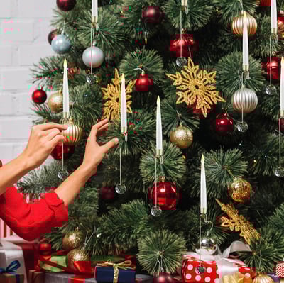 LED-Kerstboomkaarsen met Heldere Kristallen Bolhaken (6st)