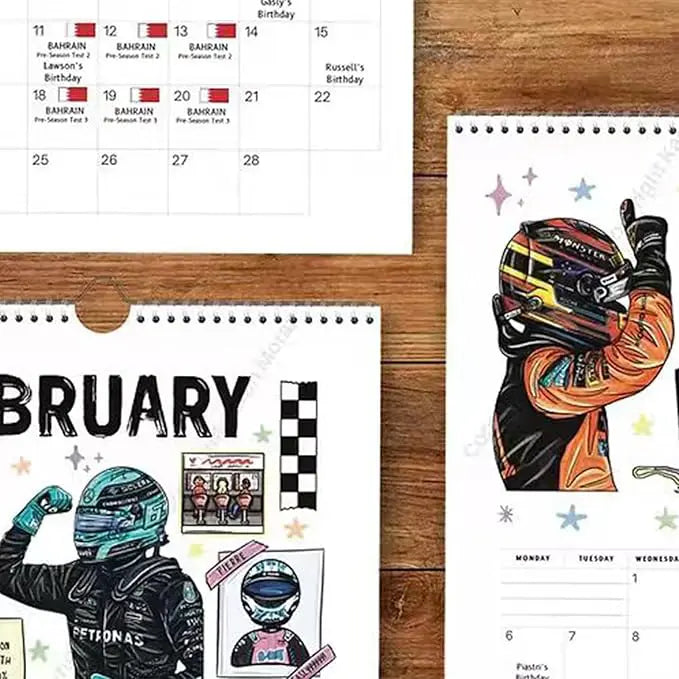 F1 Scrapbook Kalender 2026 – Wandkalender voor Formule 1-fans