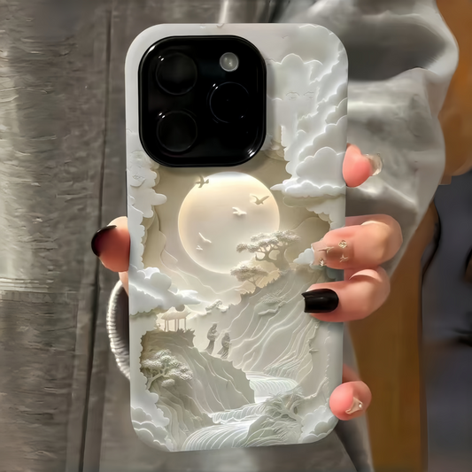 3D Maanlandschap iPhone hoesje