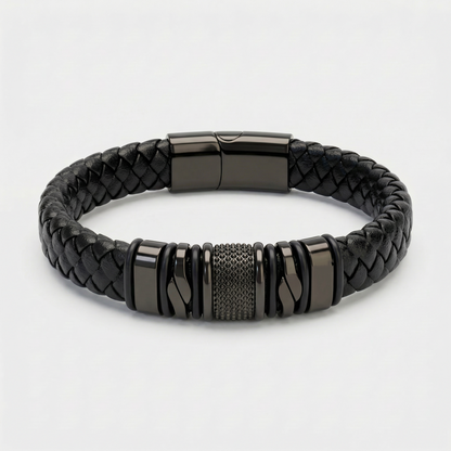 Premium Gevlochten Leren Armband voor Heren