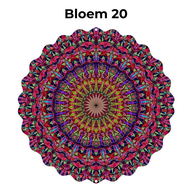 Hangende Windvanger Mandala-3D-effect