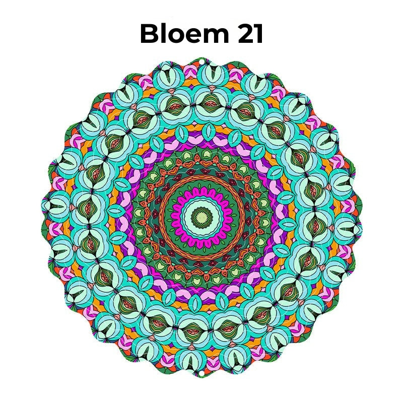 Hangende Windvanger Mandala-3D-effect