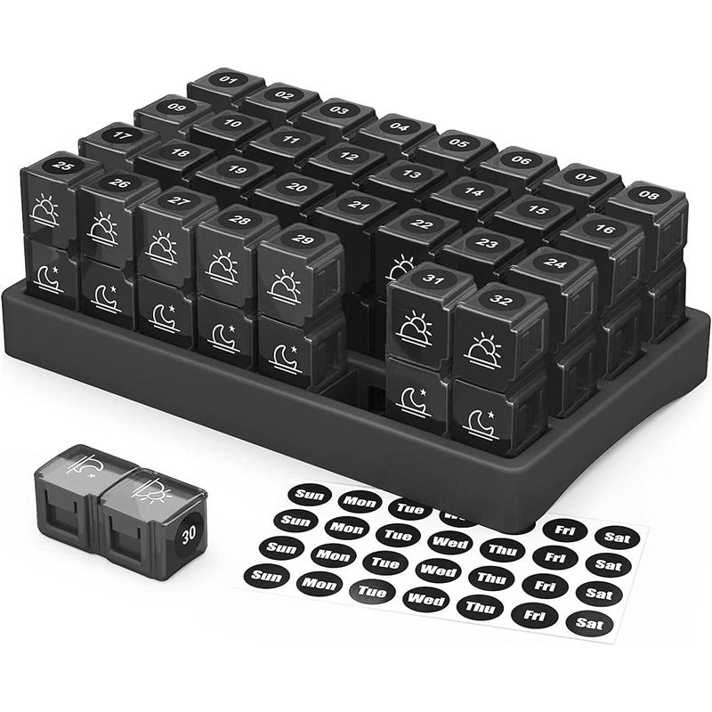 💊 Maandelijkse Pillendoos Organizer (Ochtend/Avond)