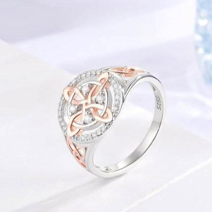 Zilveren heksenknoop ring