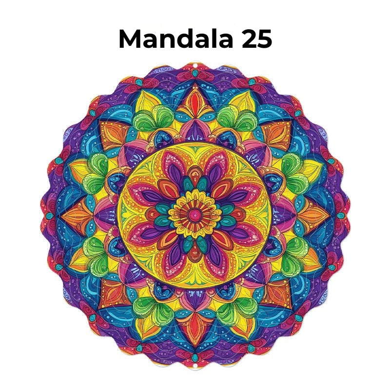 Hangende Windvanger Mandala-3D-effect
